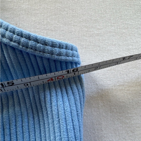 Abercrombie & Fitch Light Blue Ribbed Bodysuit size L - Picture 4 of 6